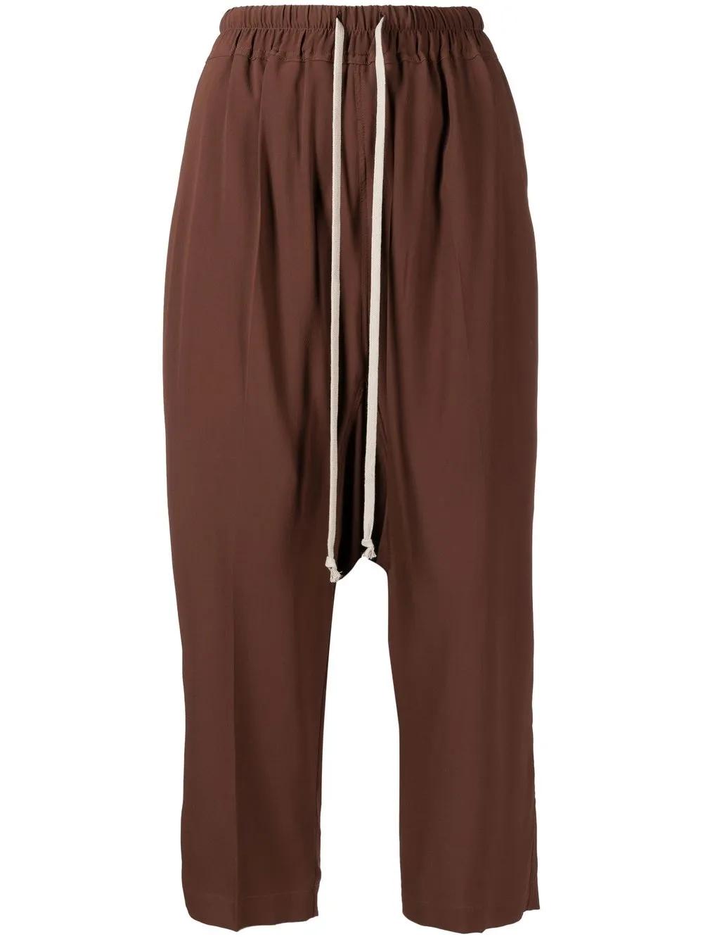 

Rick Owens drawstring cropped trousers - Brown