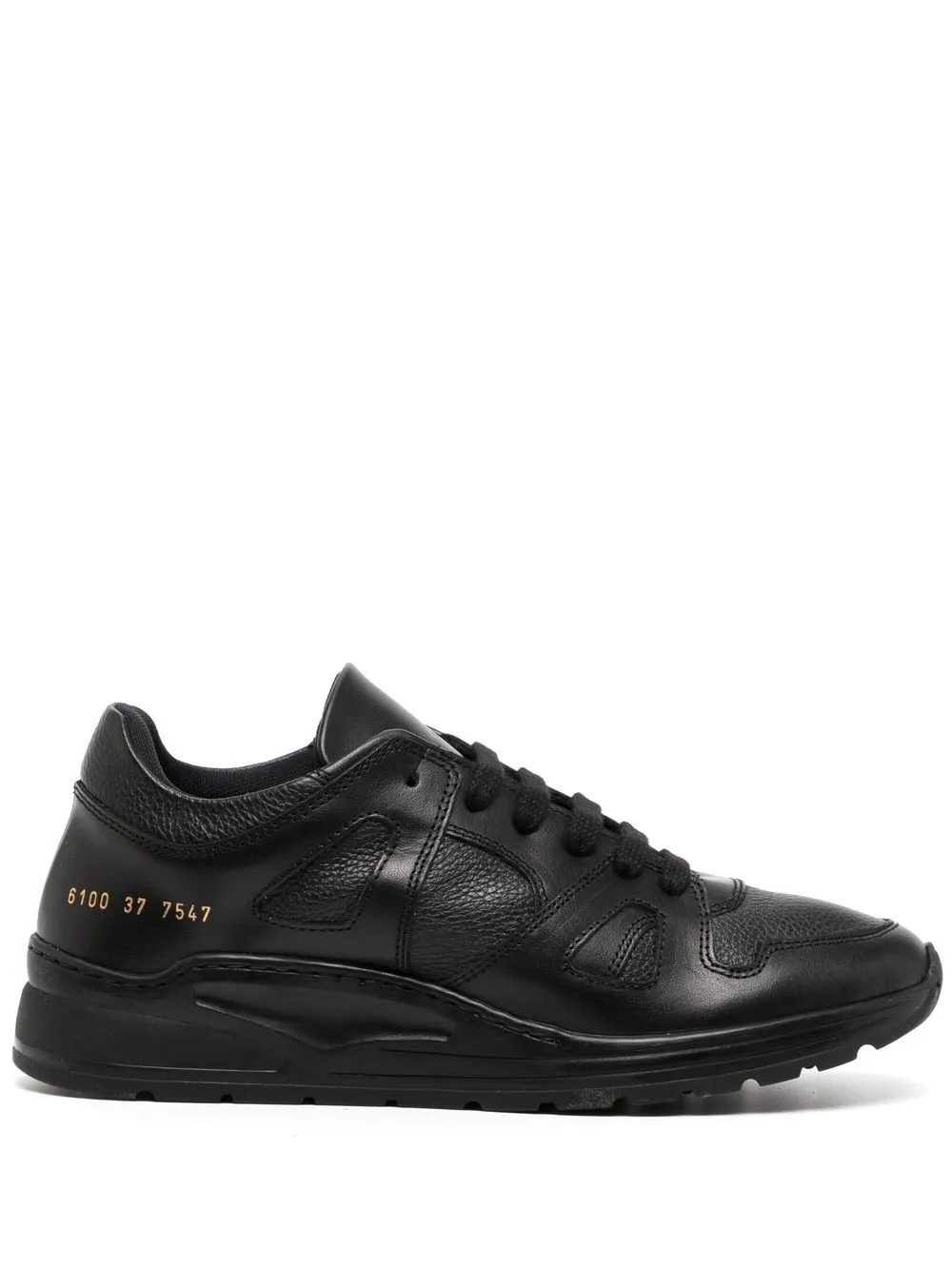 

Common Projects panelled code-print sneakers - Black