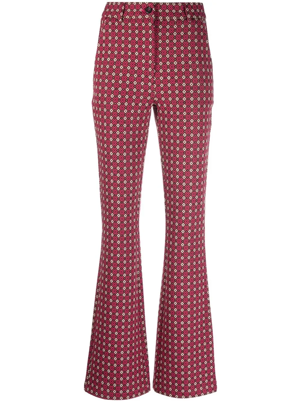 

LIU JO patterned flared trousers - Pink