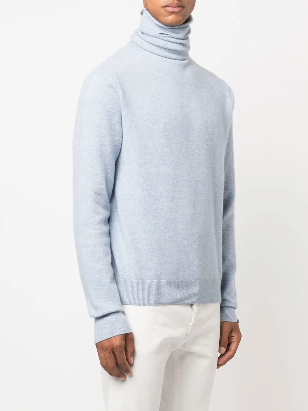 Extreme Cashmere Roll-neck Cashmere Jumper In Blue
