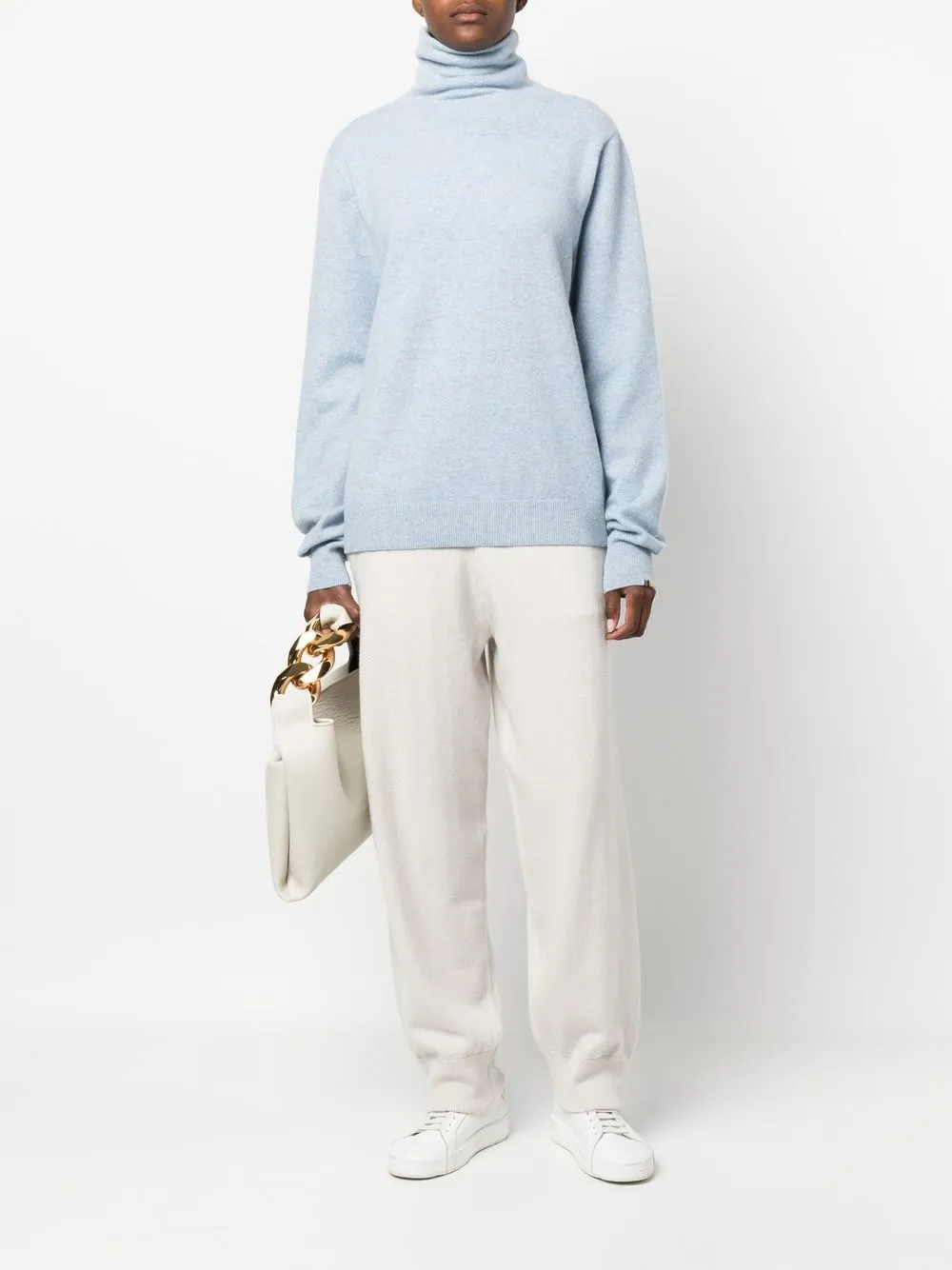 Extreme Cashmere Roll-neck Cashmere Jumper In Blue