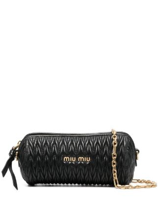 Miu Miu logo-letter Cylinder Bag - Farfetch