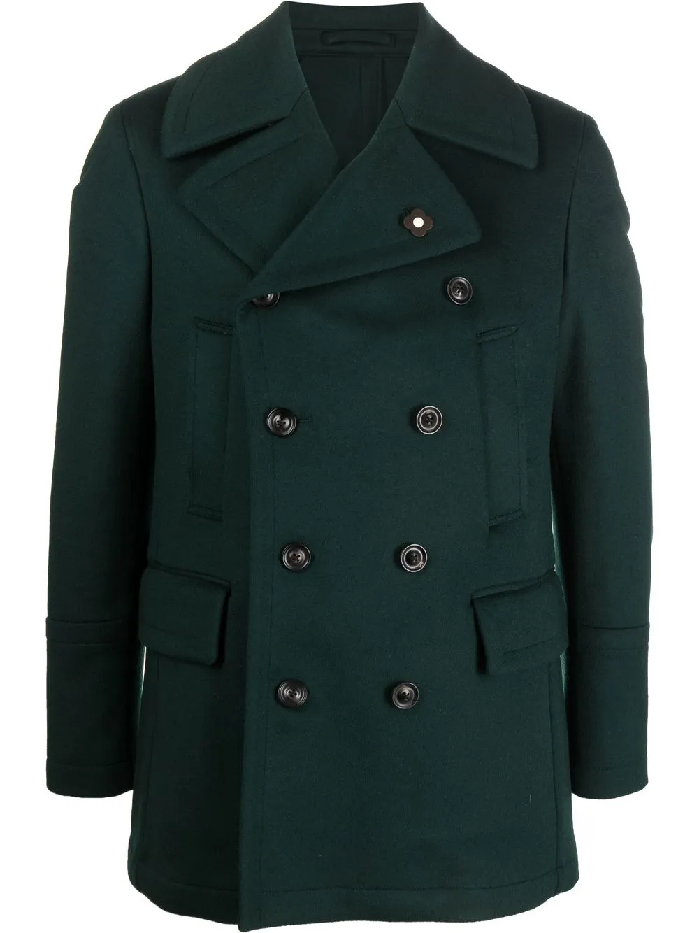 

Lardini fitted double-breasted button coat - Green