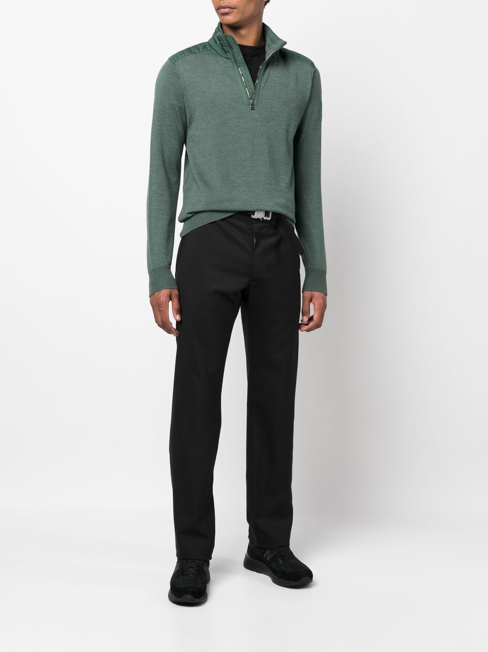 Belstaff High-neck Half-zip Jumper In Green | ModeSens