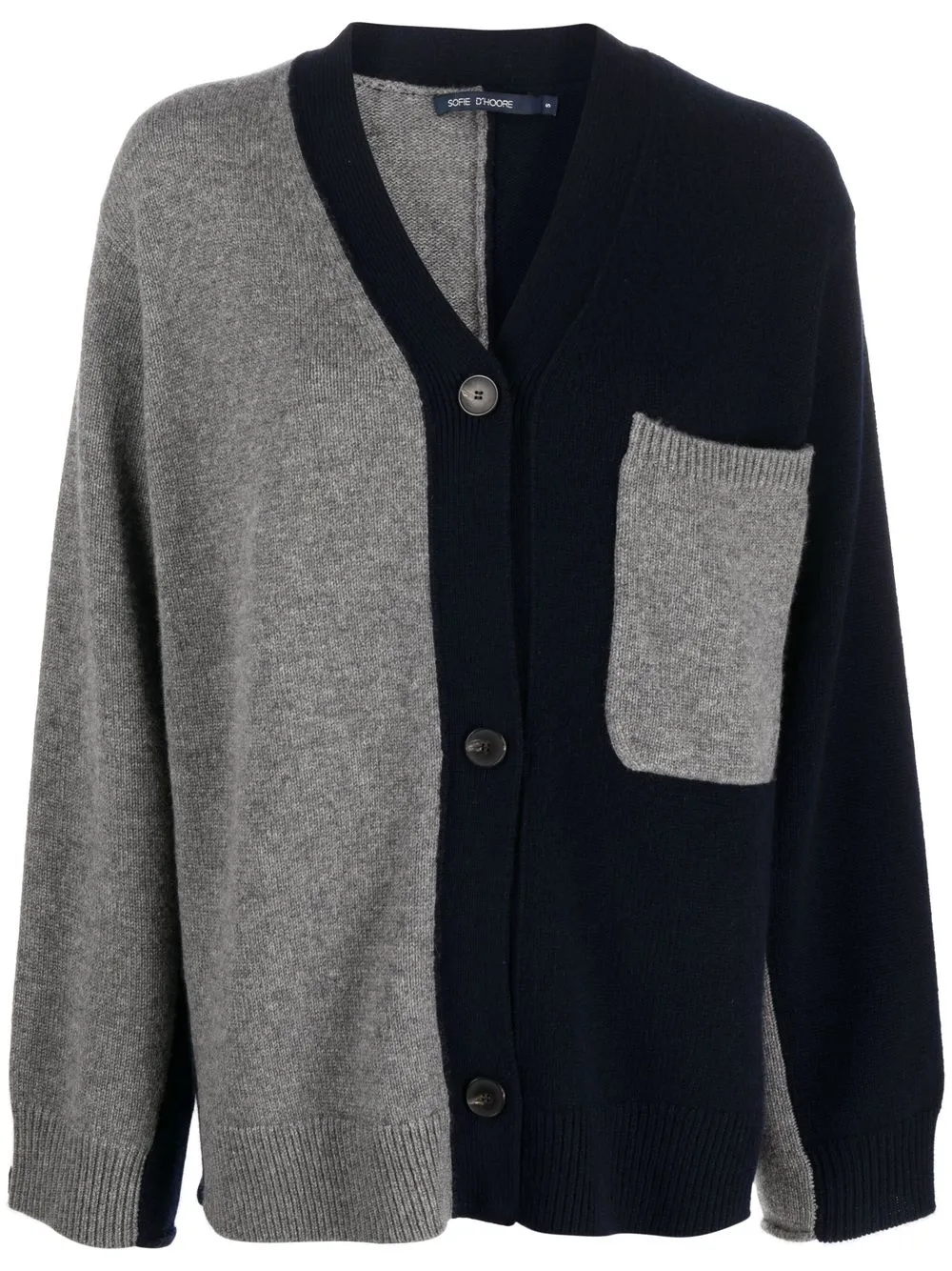 

Sofie D'hoore two-tone cashmere cardigan - Grey