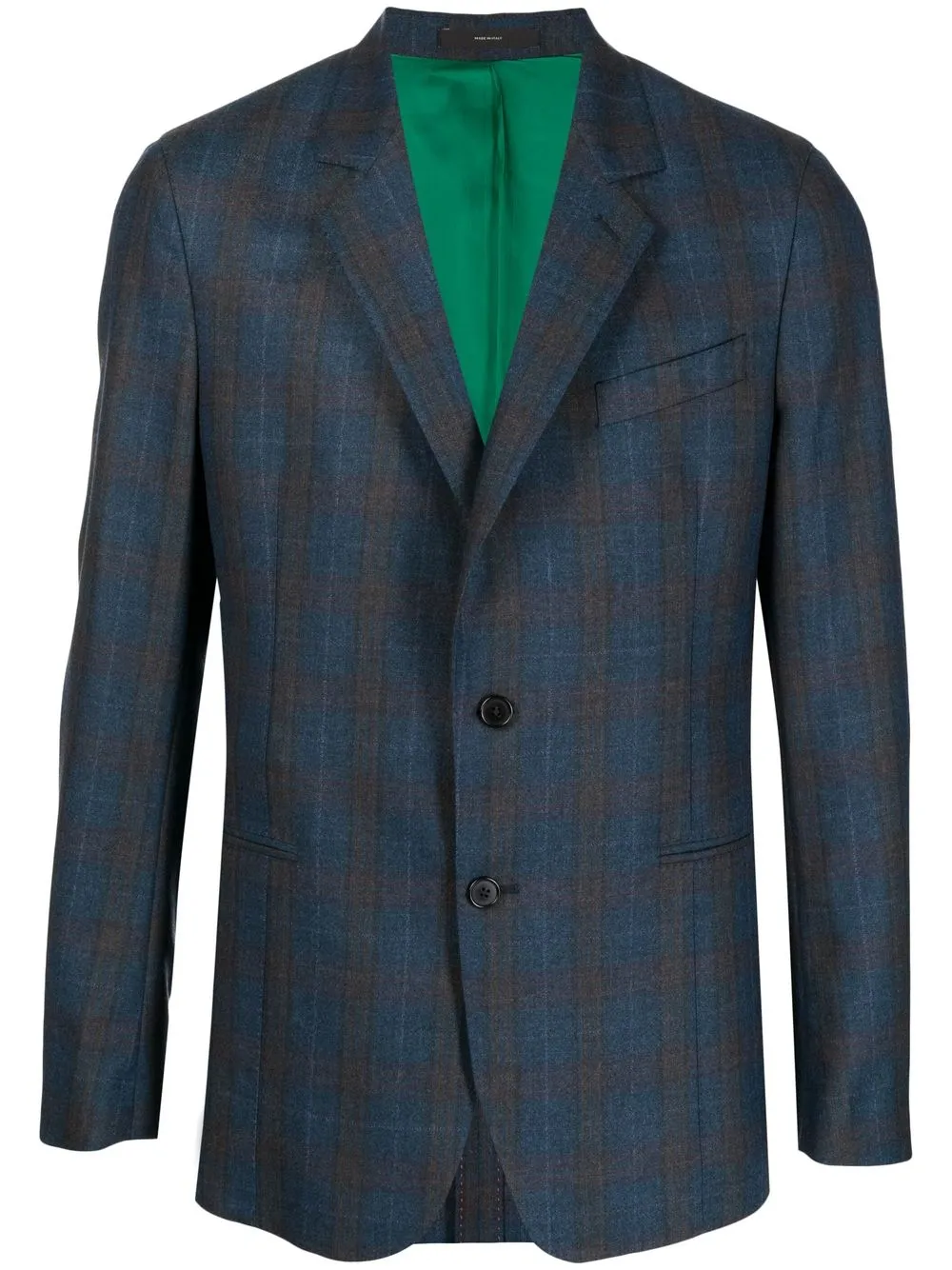 

Paul Smith blazer con botones y cuadros estampados - Azul