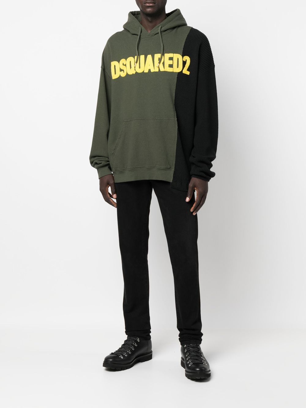 Dsquared2 Hoodie met trekkoord - Groen