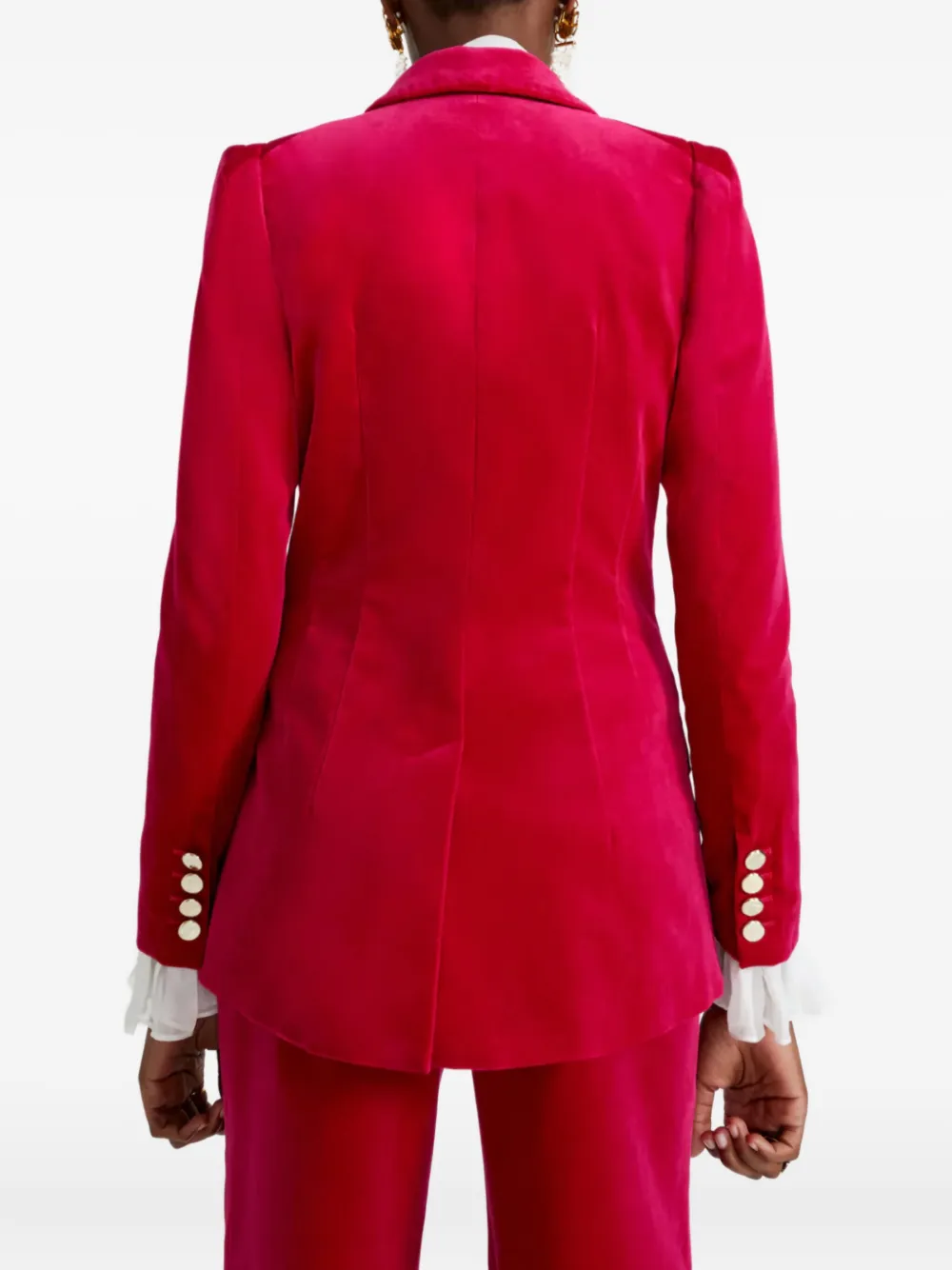 Temperley London Velvet Blazer In Pink