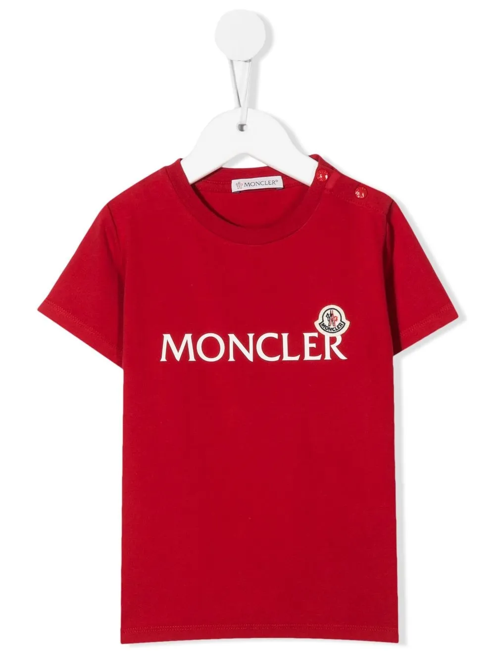 

Moncler Enfant playera manga corta con logo estampado - Rojo