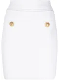 Balmain knitted mini skirt - White