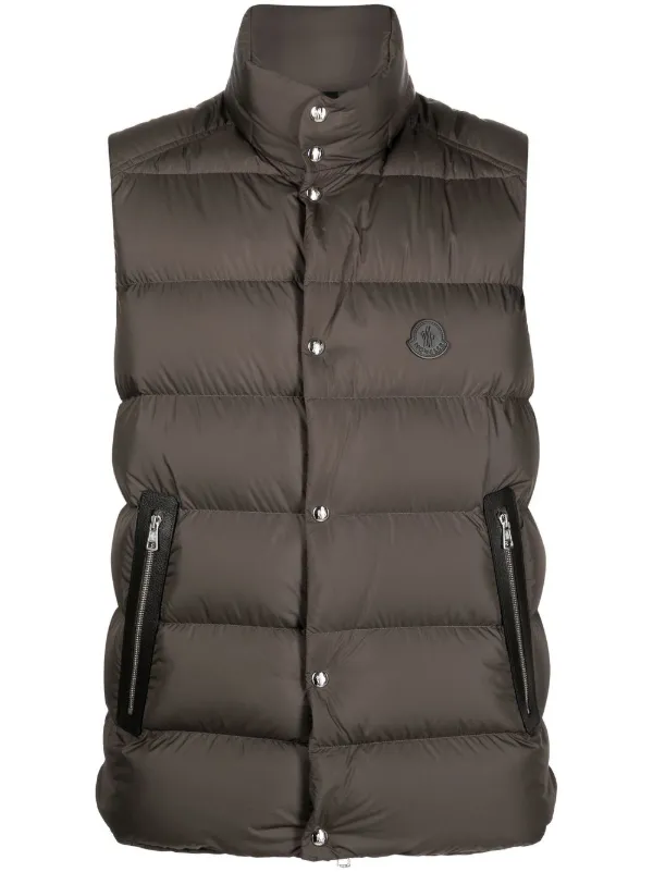 Moncler logo-patch Padded Vest - Farfetch