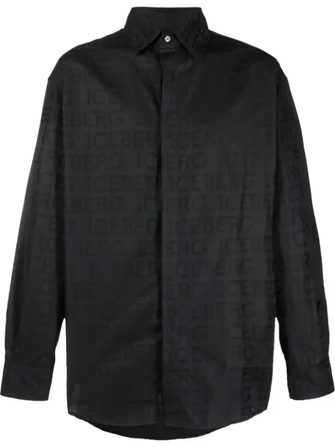Iceberg logo-print long-sleeved shirt