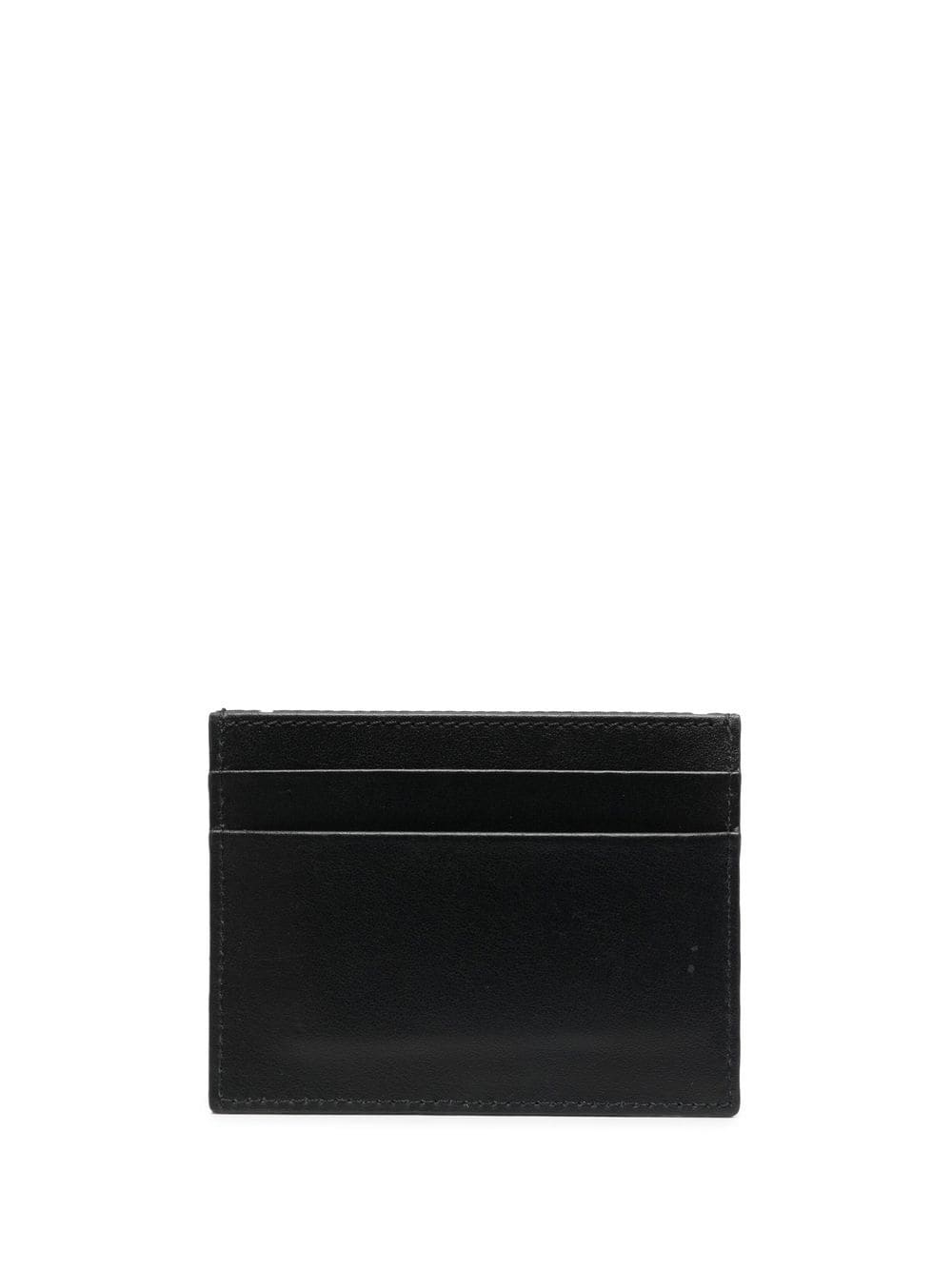 Shop Philipp Plein Skull-print Leather Cardholder In Black