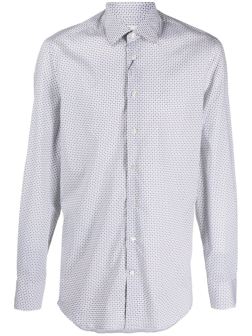 

ETRO camisa manga larga con motivo geométrico - Blanco