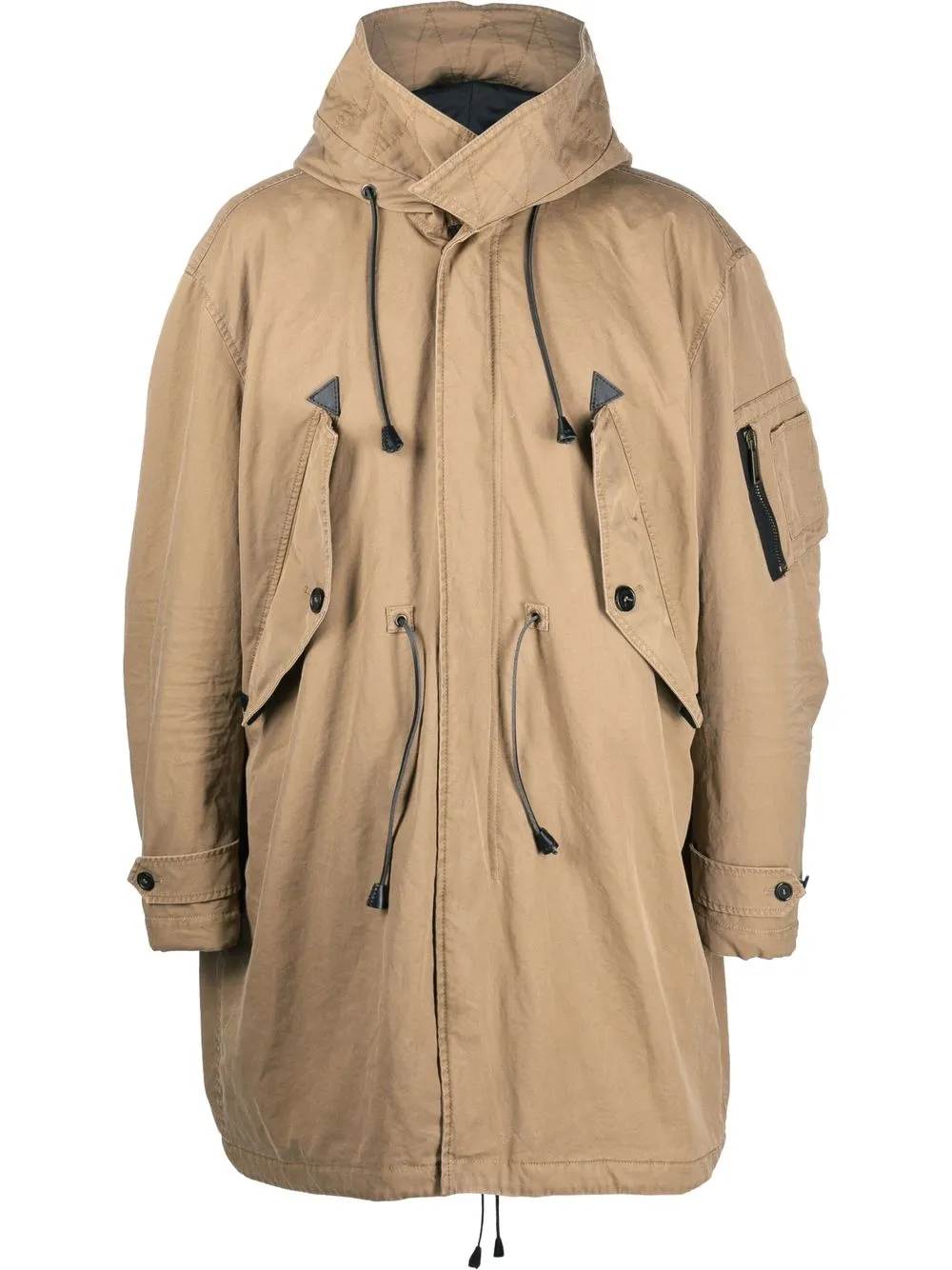 

Dsquared2 drawstring-hooded parka coat - Neutrals