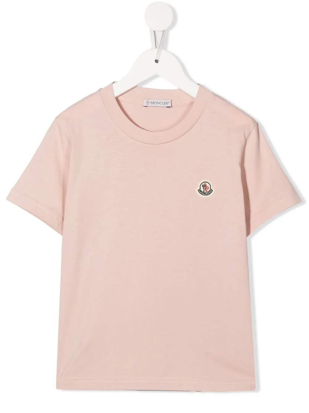 

Moncler Enfant logo-patch short-sleeve T-shirt - Pink