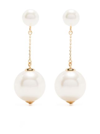 Kate spade clearance double pearl earrings