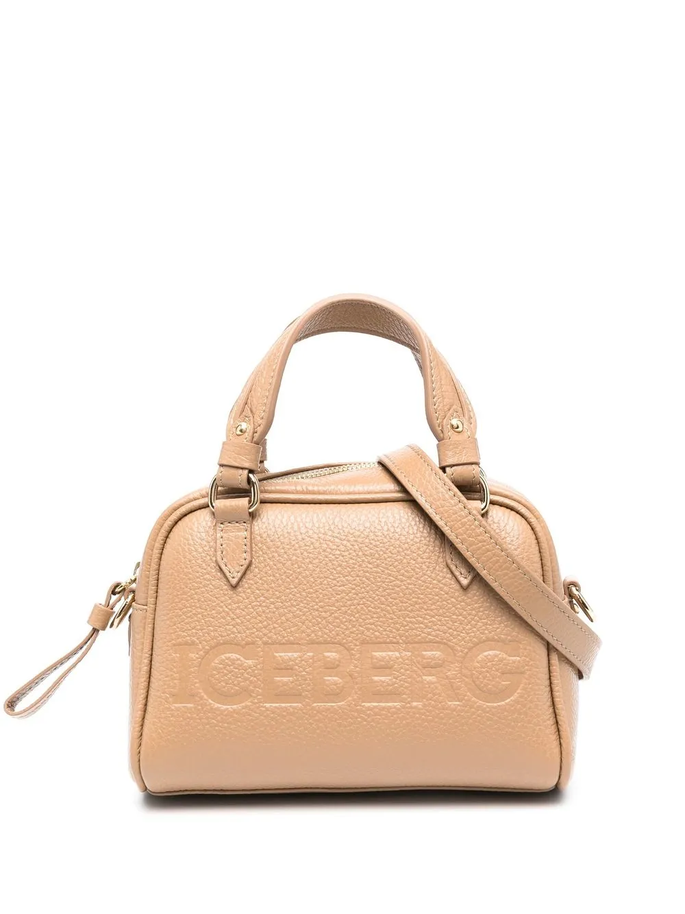 

Iceberg logo-embossed leather tote bag - Neutrals