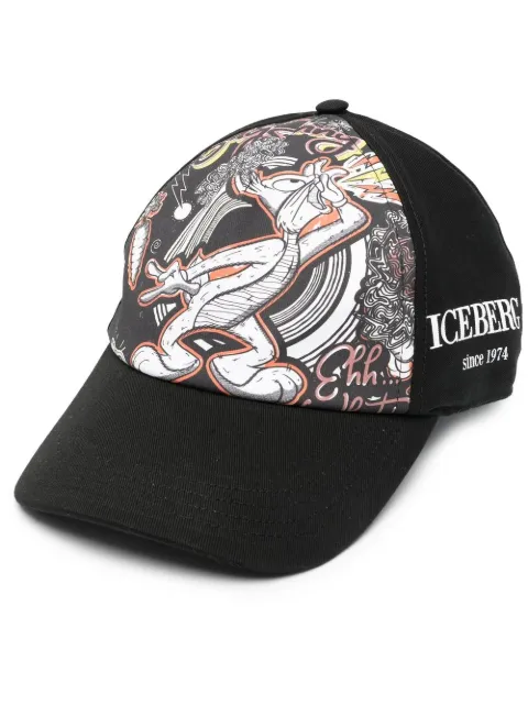 Iceberg graphic-print baseball cap
