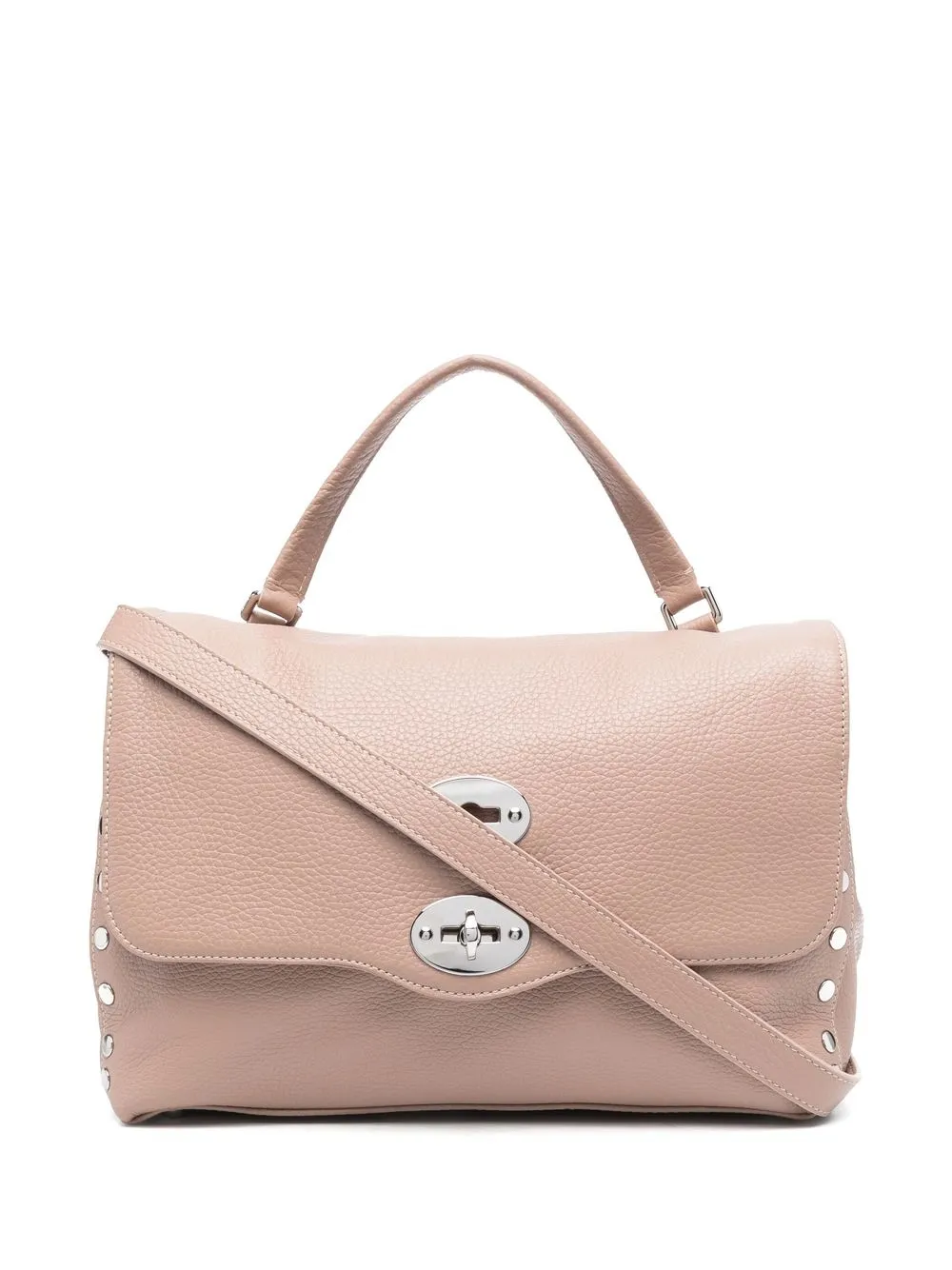 

Zanellato foldover leather tote bag - Pink