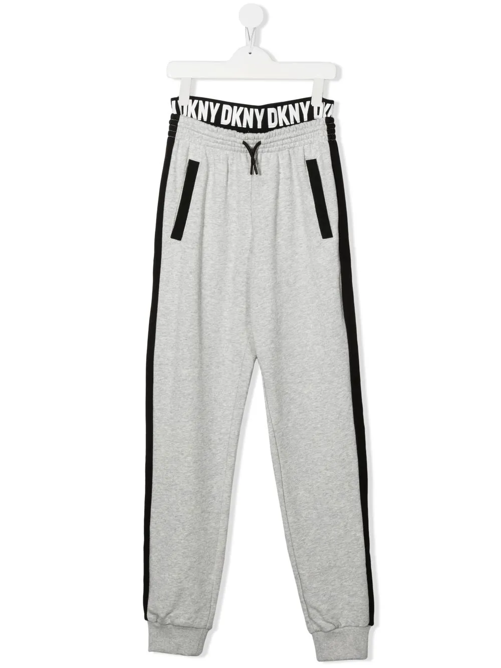 

Dkny Kids pants con cordón en la pretina - Gris