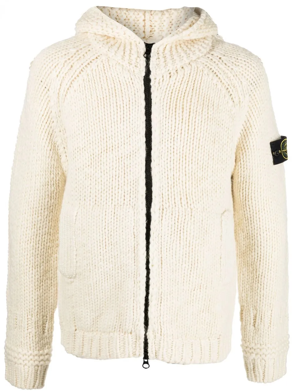 

Stone Island hoodie con parche Compass - Blanco