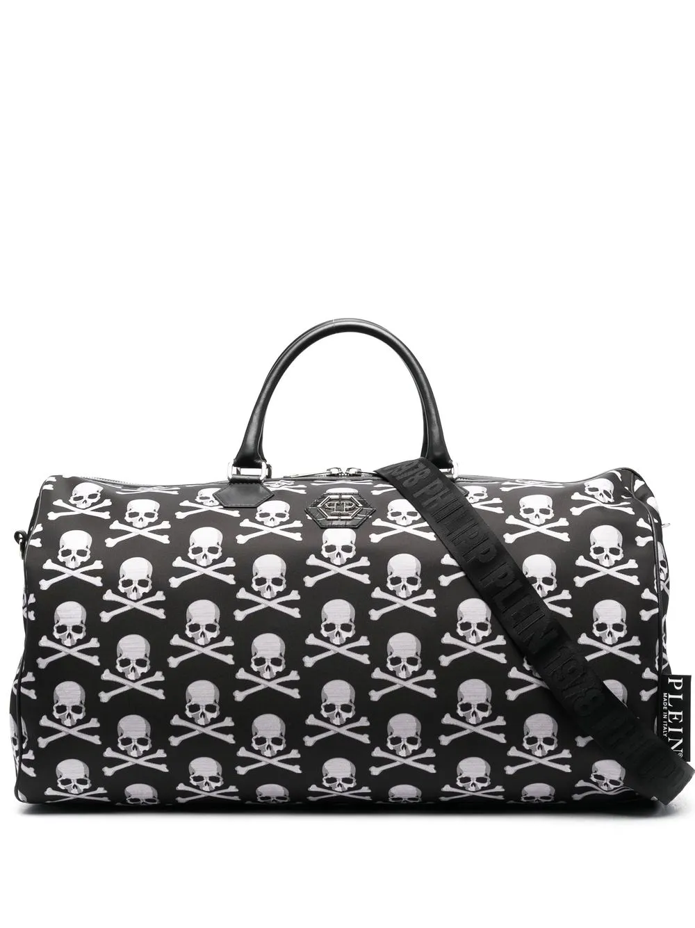 

Philipp Plein Skull Bones print holdall bag - Black