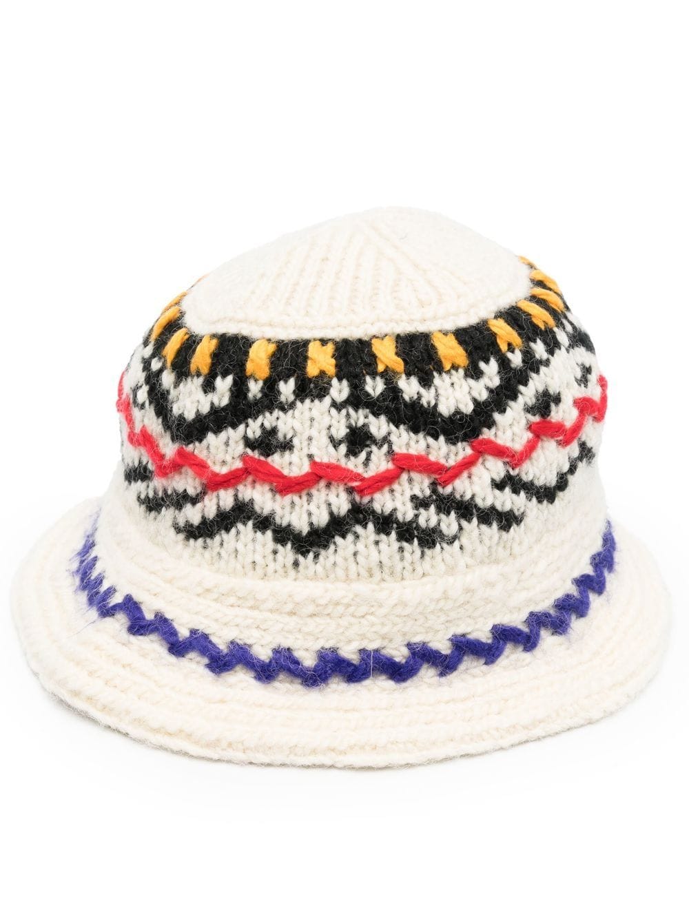 Isabel Marant Crafty Winter Knit Bucket Hat In Ecru
