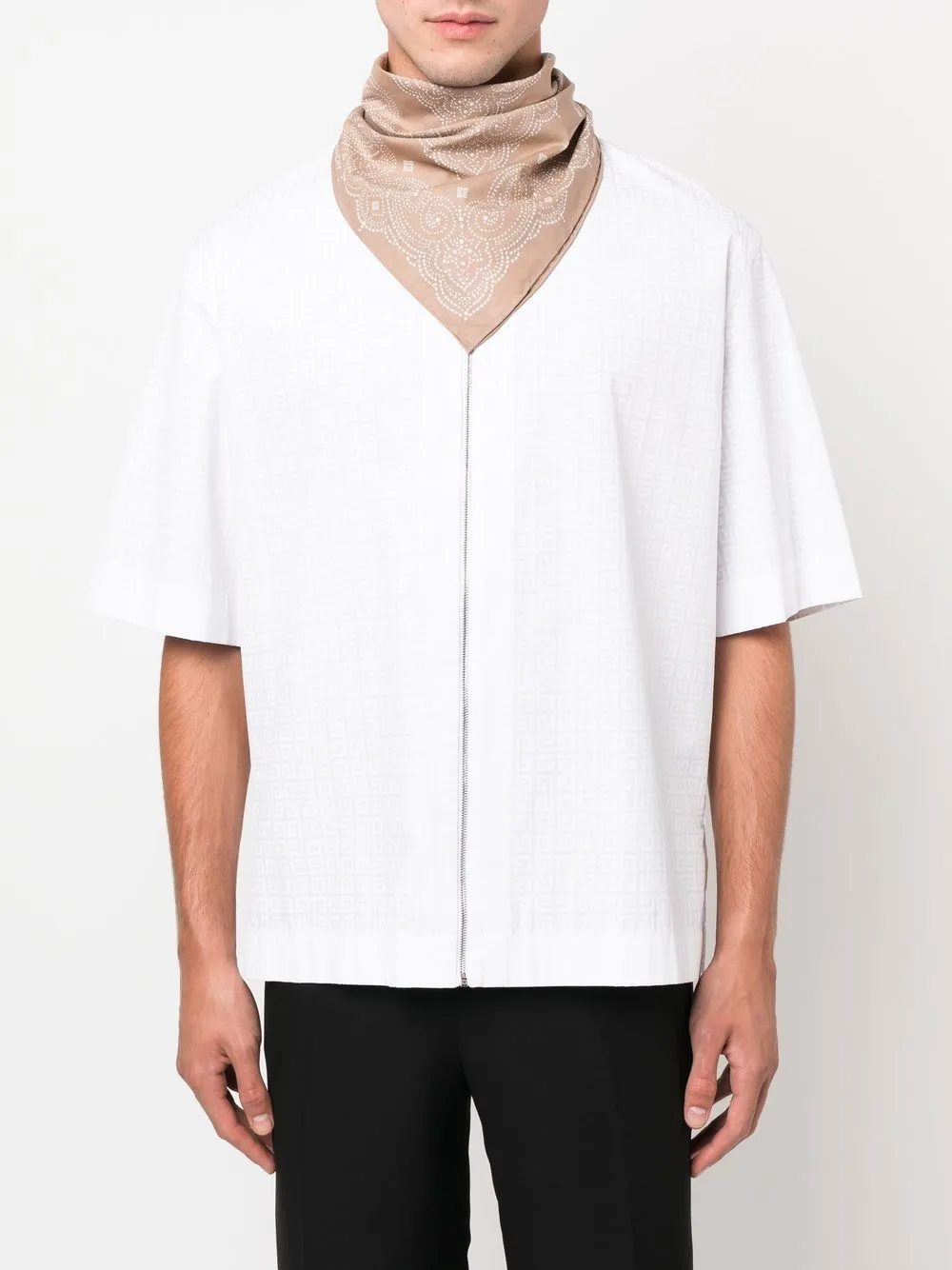 Givenchy Sjaal met geometrische print - Beige