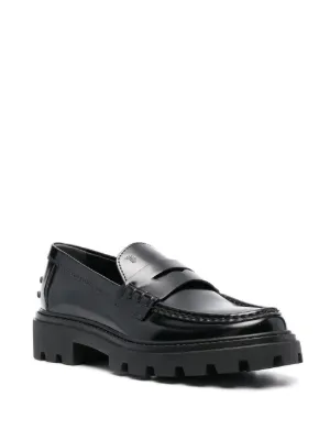 TOD'S ネイビー スエード モカシン 保存袋・箱付き トッズ TOD'S スエード ローファー メンズ靴 モカシン 無地