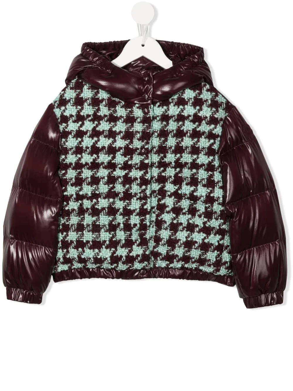 

Moncler Enfant TEEN houndstooth-knit padded jacket - Multicolour