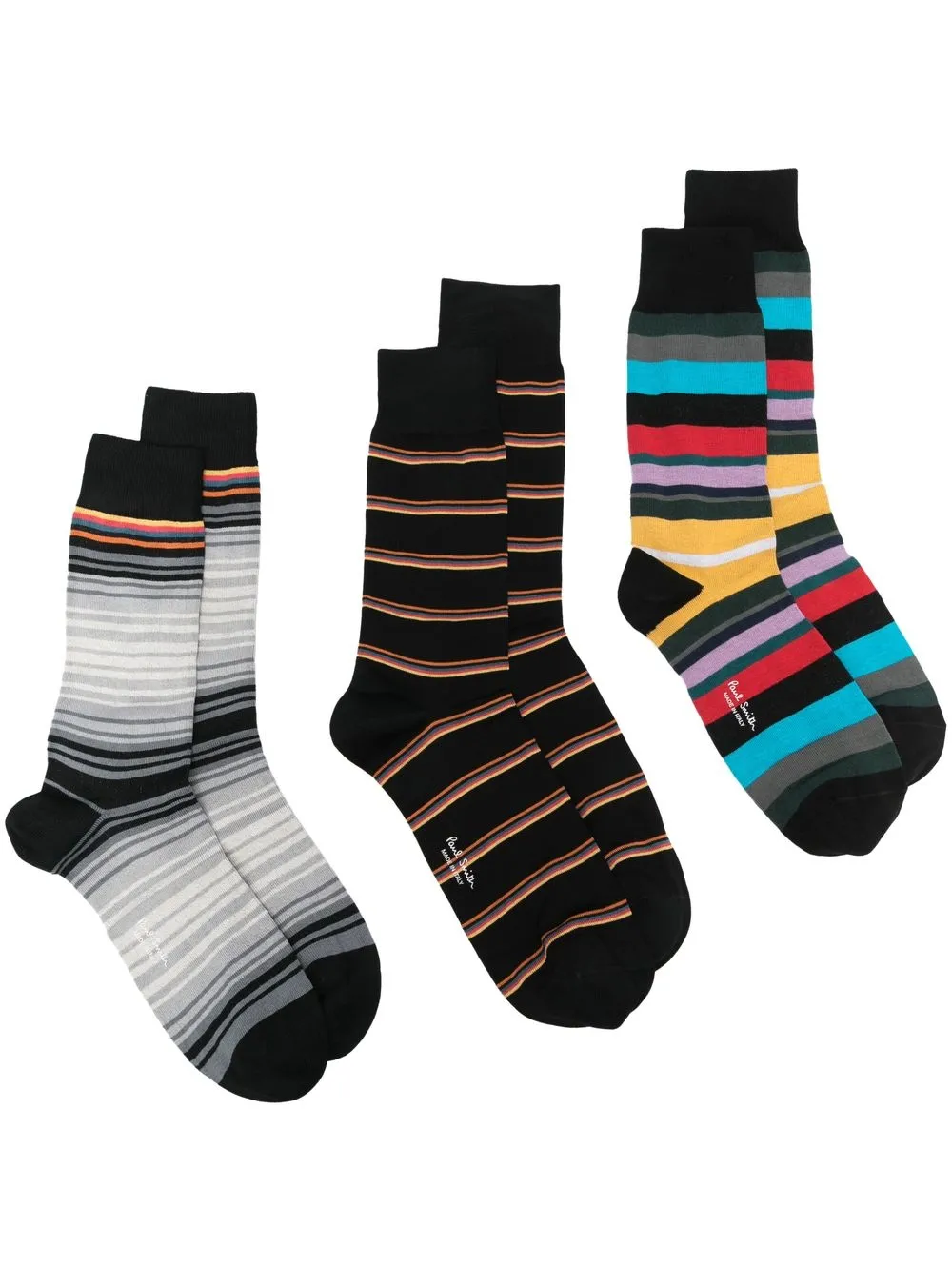 

Paul Smith calcetines con motivo de rayas - Negro