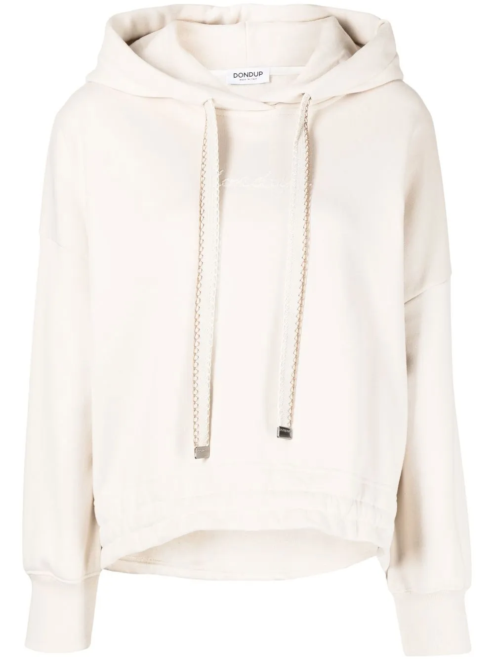 

DONDUP hoodie corta con logo bordado - Neutro