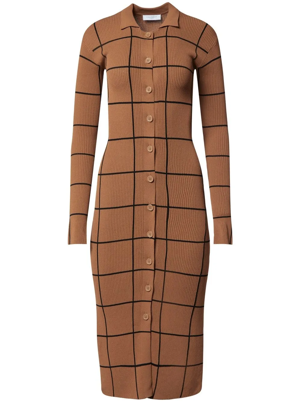 

Equipment Celestia grid-pattern dress - Brown