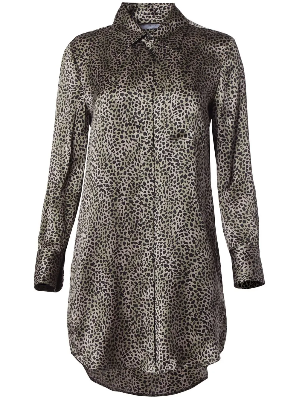 

Equipment leopard-print long-sleeve shirt dress - Neutrals