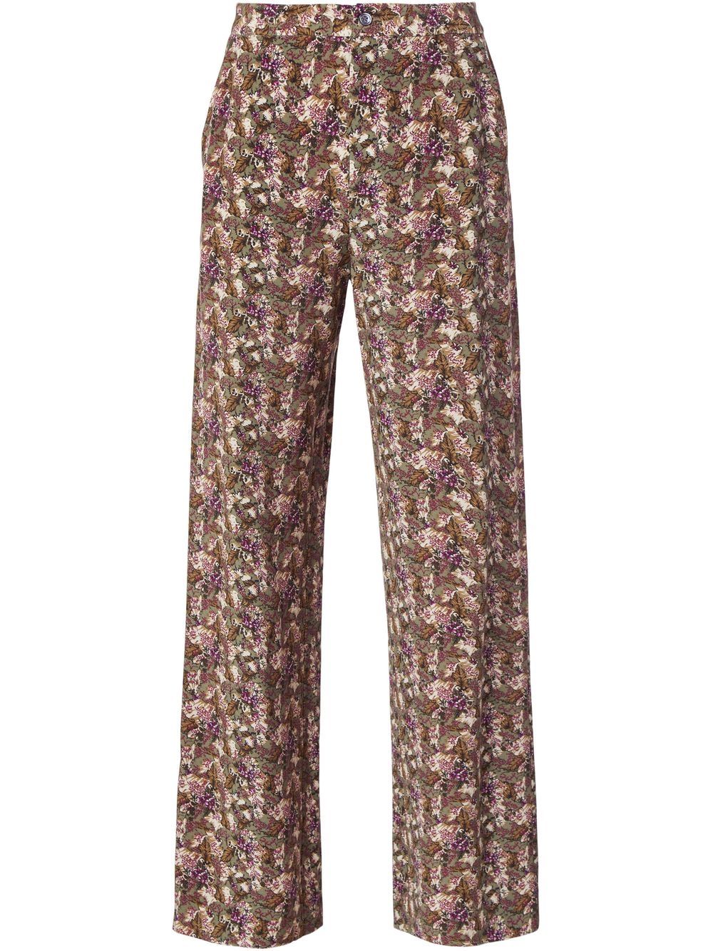 

Equipment Aeslin floral-print silk trousers - Brown