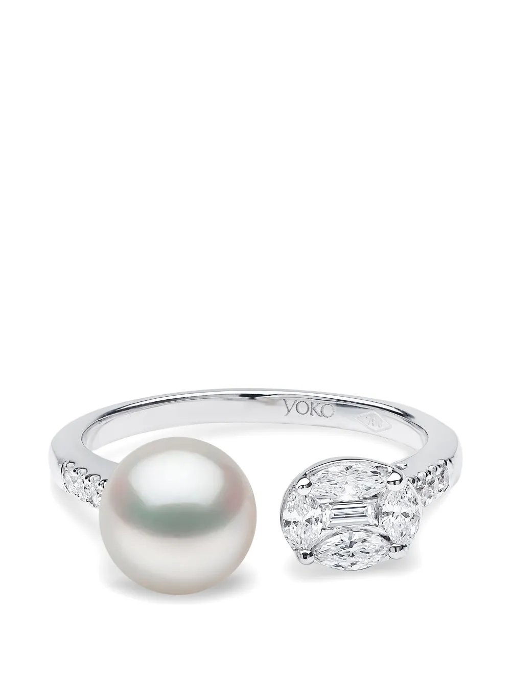 Yoko London 18kt white gold Starlight pearl and diamond ring