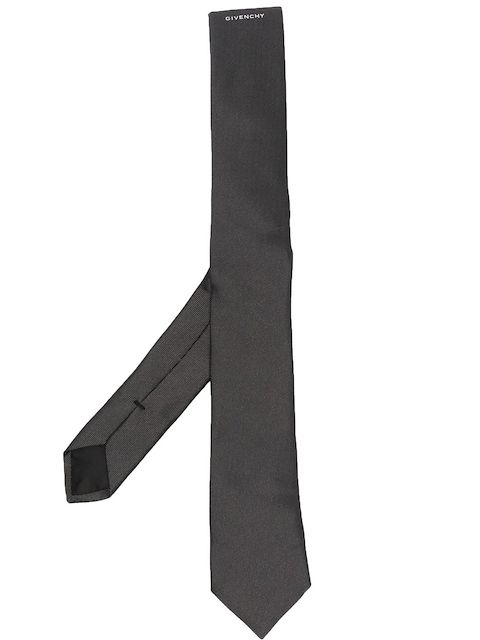Givenchy embroidered-logo silk tie