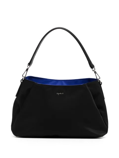 agnès b.  logo-plaque satin shoulder bag