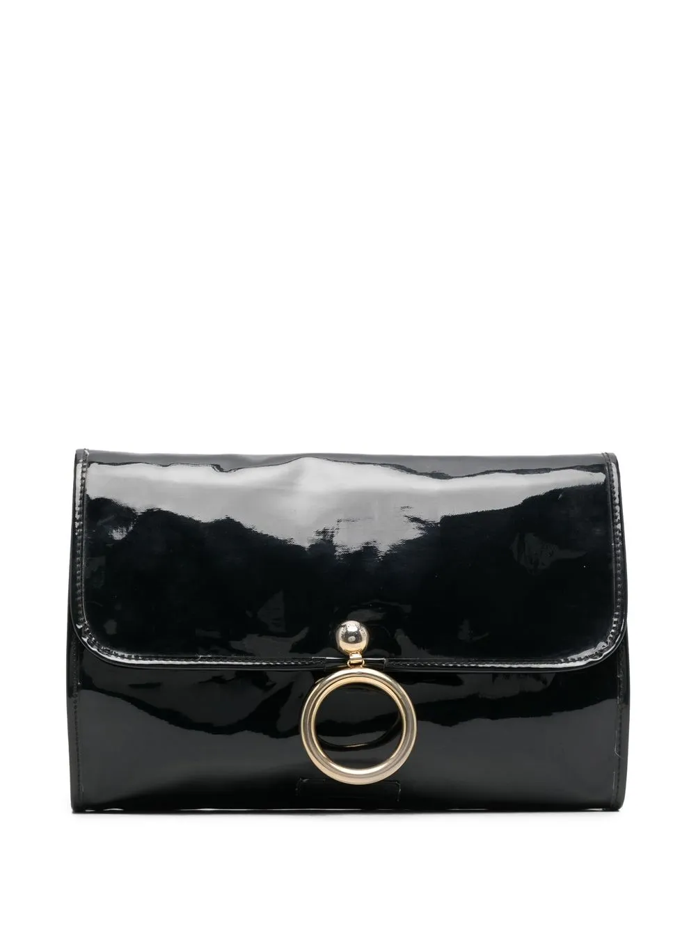 

Moschino Pre-Owned bolsa de mano con placa circular 2000 - Negro