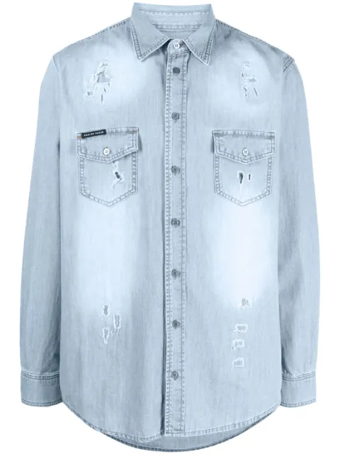 Philipp Plein denim long sleeves shirt 