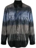 Philipp Plein Striped sequin shirt - Black