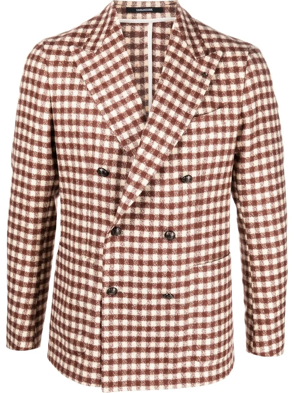 

Tagliatore blazer con motivo cuadros gingham y doble botonadura - Rojo