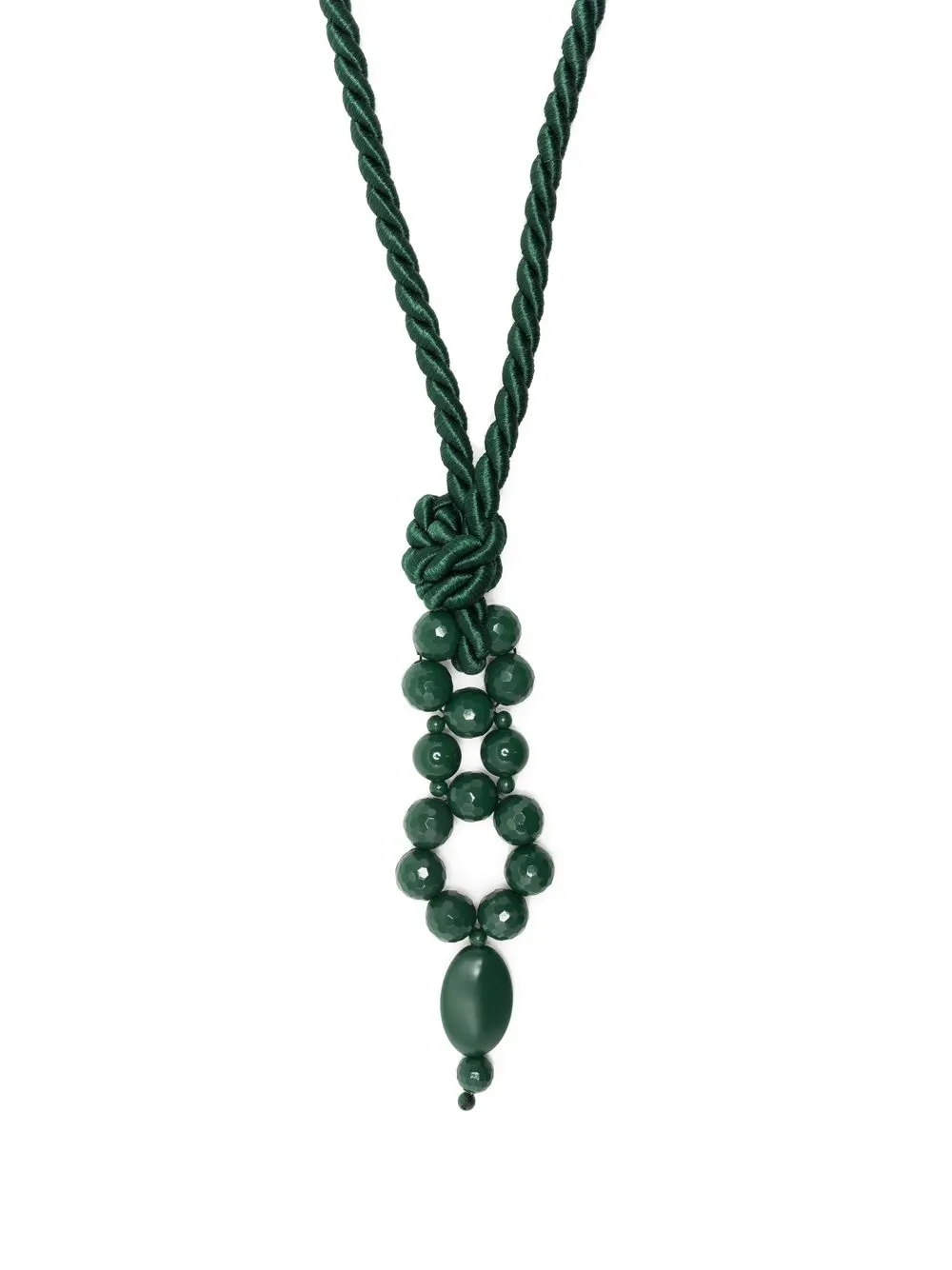 

Emporio Armani bead-charm long rope necklace - Green