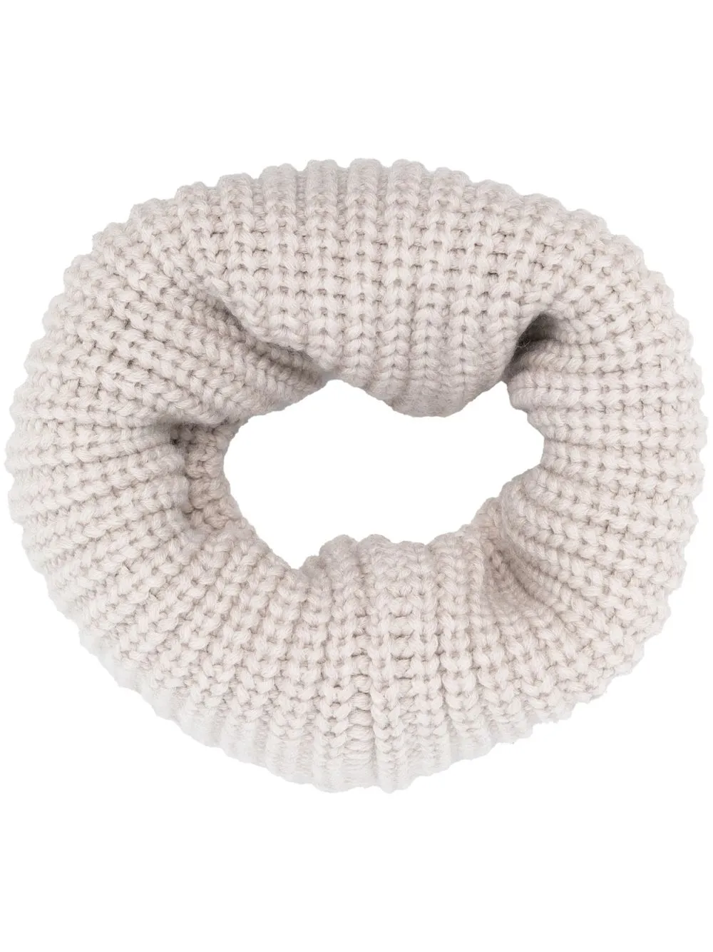 Ma'ry'ya Ribbed-knit Snood Scarf In Neutrals