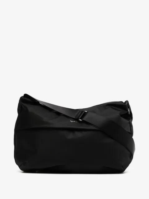agnès b. logo-plaque zipped crossbody bag
