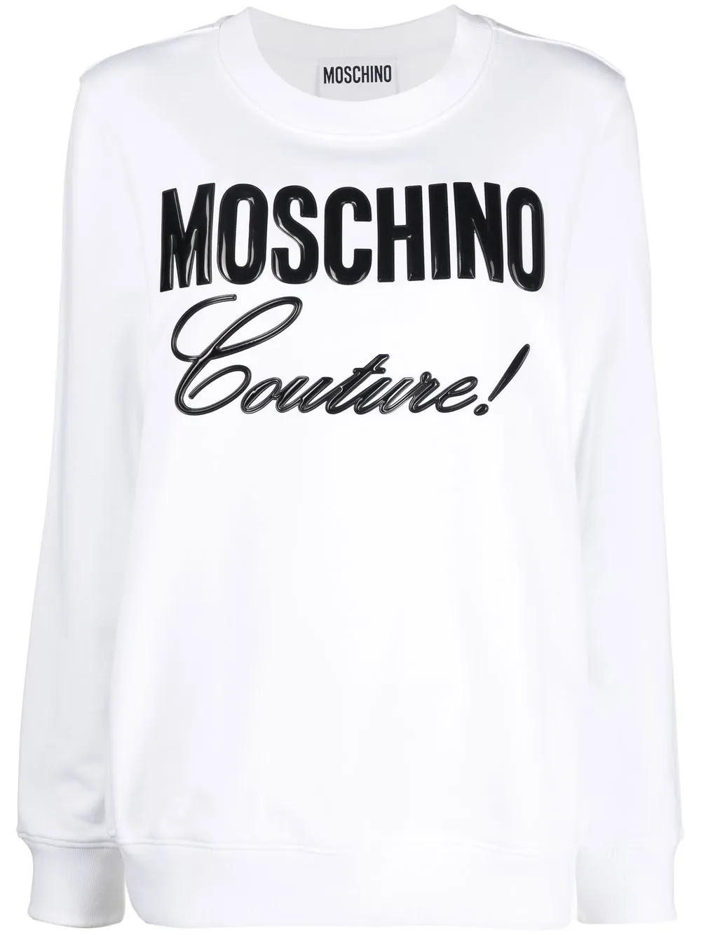 

Moschino sudadera con cuello redondo y logo - Blanco