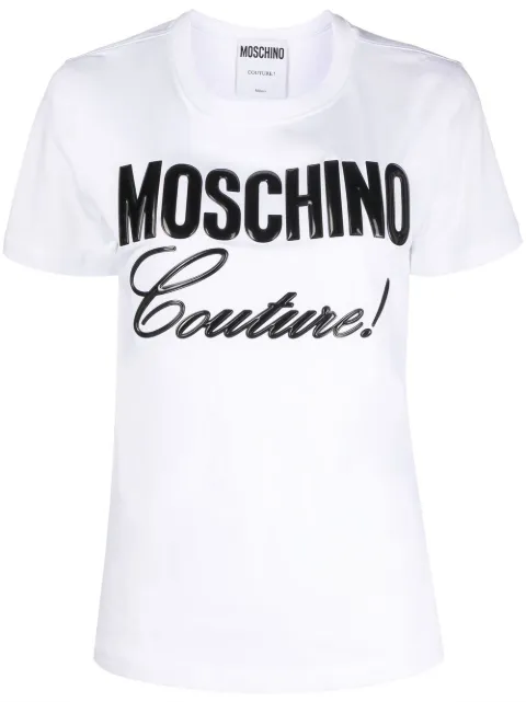 raised logo-print T-shirt