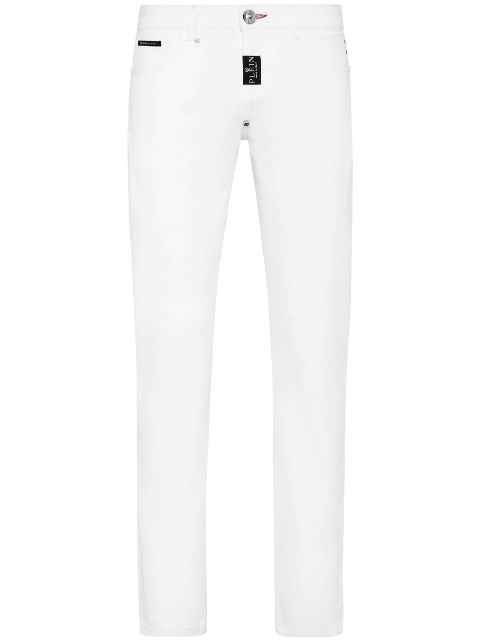 Philipp Plein logo-patch straight jeans Men