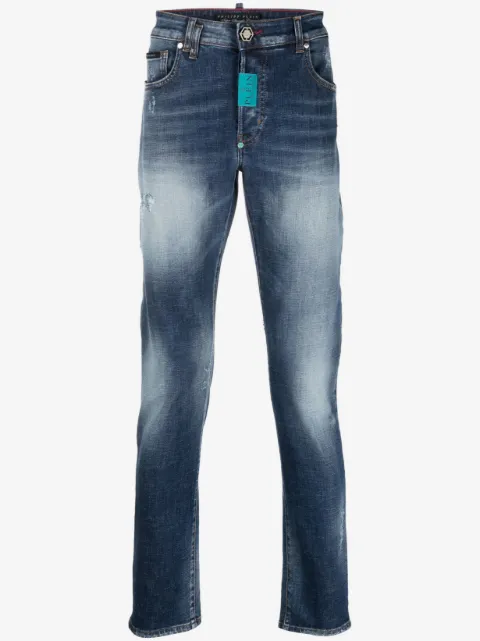 Philipp Plein jeans rectos con parche del logo